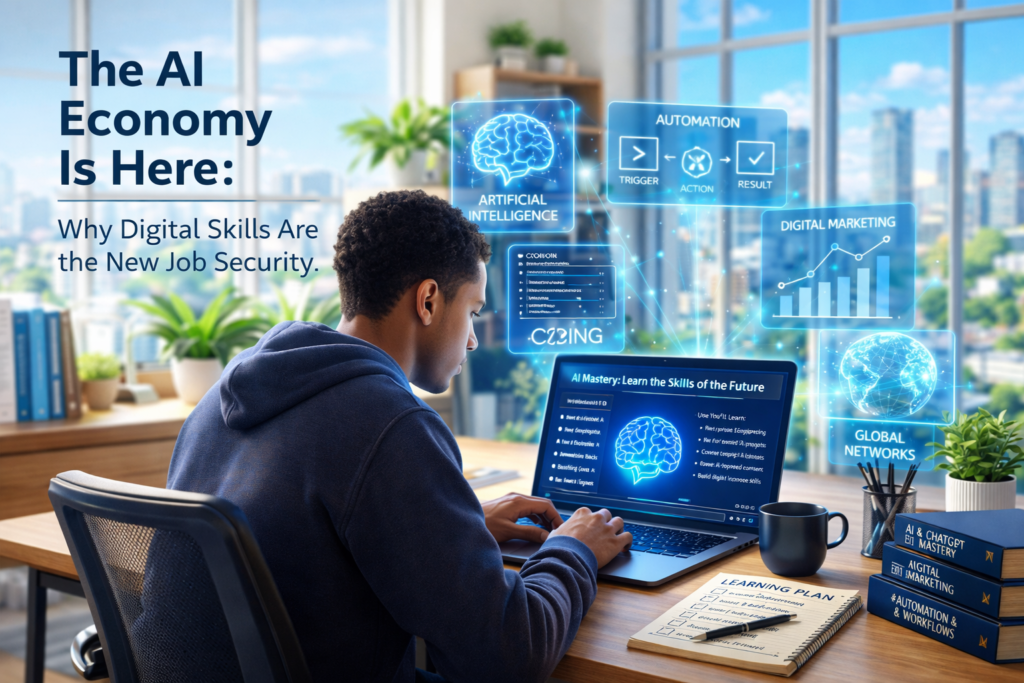 Learning AI in a modern home office Learning AI in a modern home office